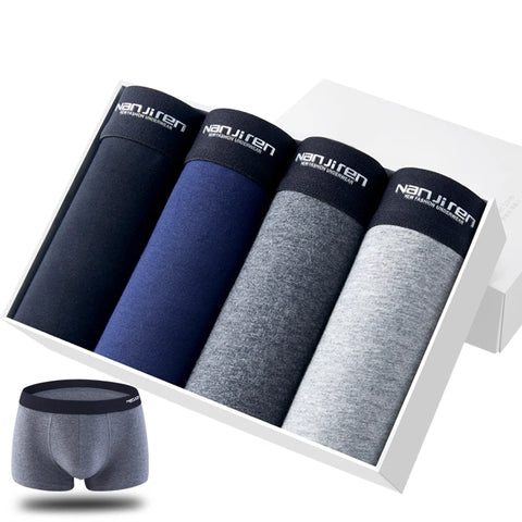 4-delige katoenen boxershorts voor heren