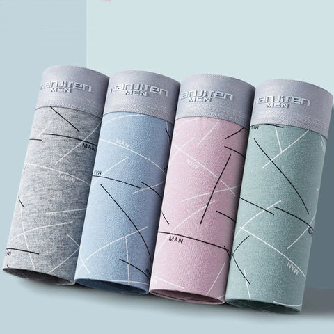 4-delige katoenen boxershorts voor heren