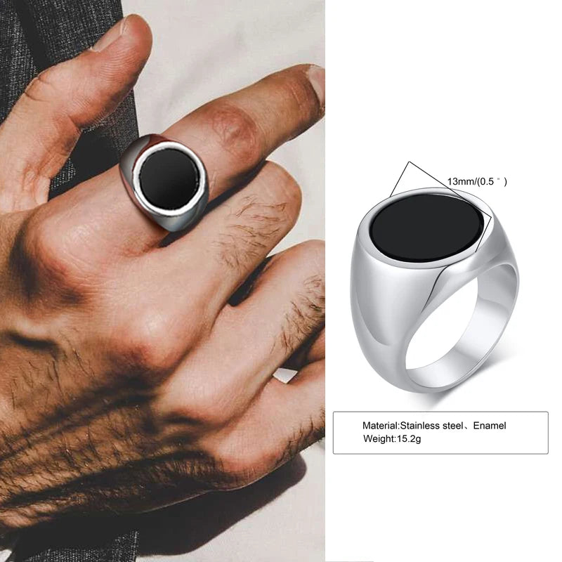 Punk Vintage Ethnic Rings for Men - Retro Viking Knot Rune Signet Ring Jewelry