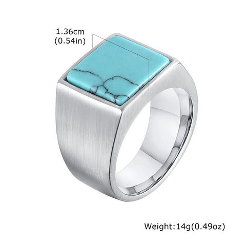 Punk Vintage Ethnic Rings for Men - Retro Viking Knot Rune Signet Ring Jewelry