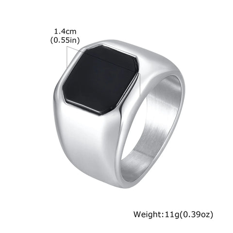 Punk Vintage Ethnic Rings for Men - Retro Viking Knot Rune Signet Ring Jewelry