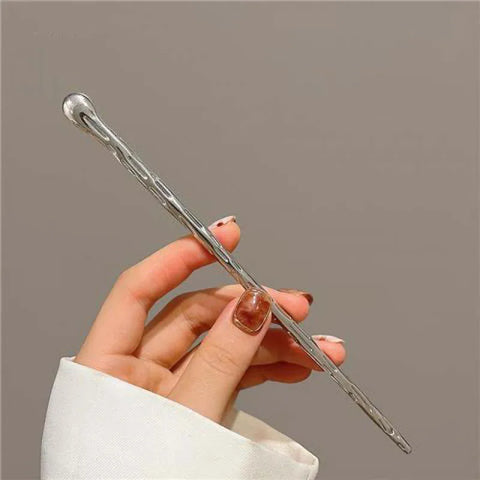 2025 New Punk Gold Silver Color Metal Long Hairpin - Trendy Hair Sticks for Women