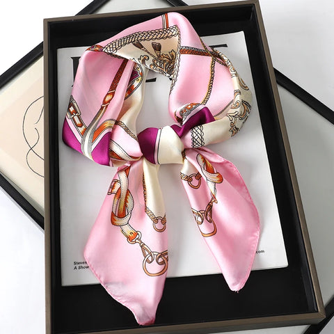 Elegant 70x70cm Silk Feeling Scarf