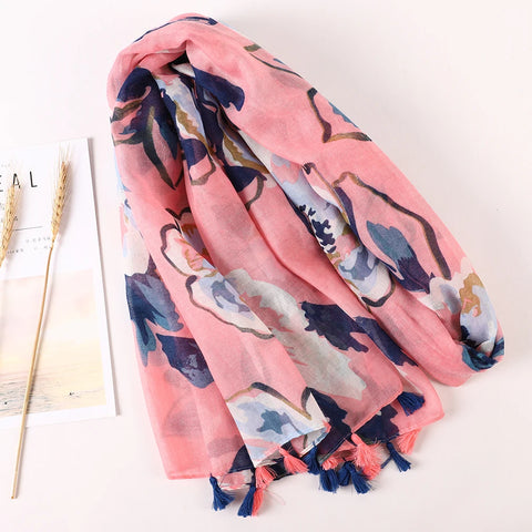 Luxury Cotton Scarf for Women - Stylish Large Shawl