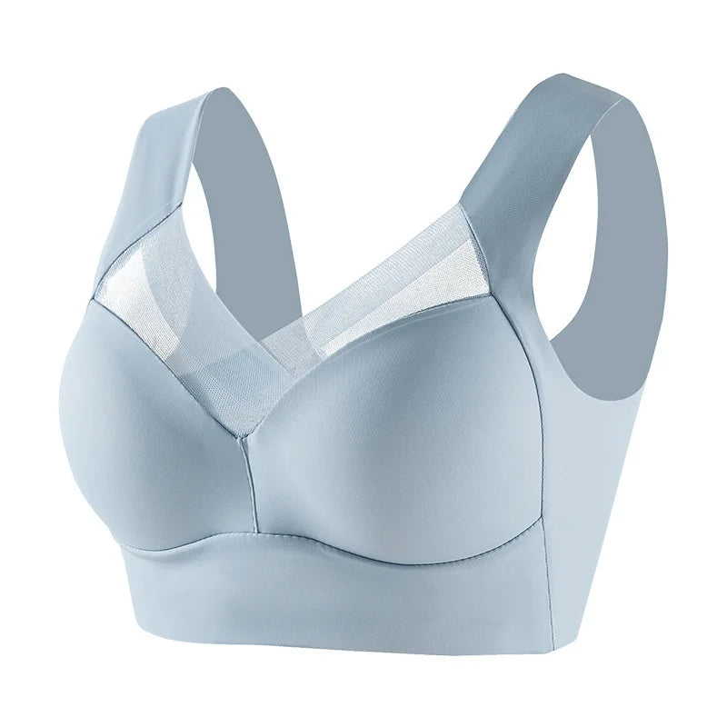 Women Seamless Plus Size Lace Push Up Sports Bra