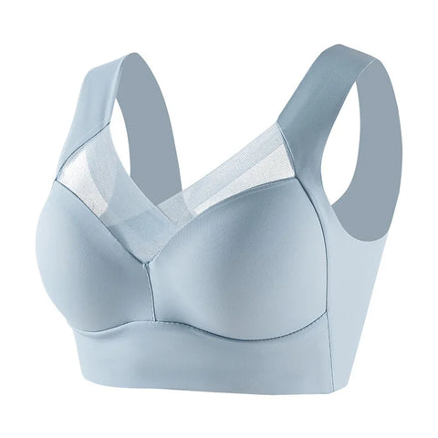 Naadloze push-up sportbeha met kant in grote maten voor dames