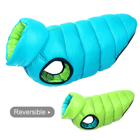 Soft Winter Dog Jacket - Reversible Waterproof Vest for All Dog Sizes