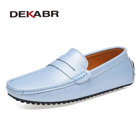 DEKABR Herren-Modische Loafer – Klassische Freizeit-Loafer aus Leder