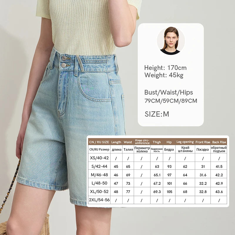 Amii Women's Distressed Denim Shorts - Summer 2025