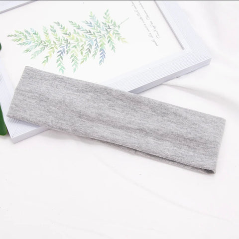 Elastic Cotton HairBand Fashion Headbands for Women and Men - Solid Running, Fitness, Yoga, and Makeup Accessories