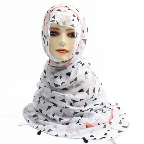 Luxury Cotton Scarf for Women - Large Shawl & Hijab