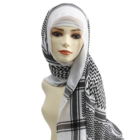 Luxury Cotton Scarf for Women - Large Shawl & Hijab