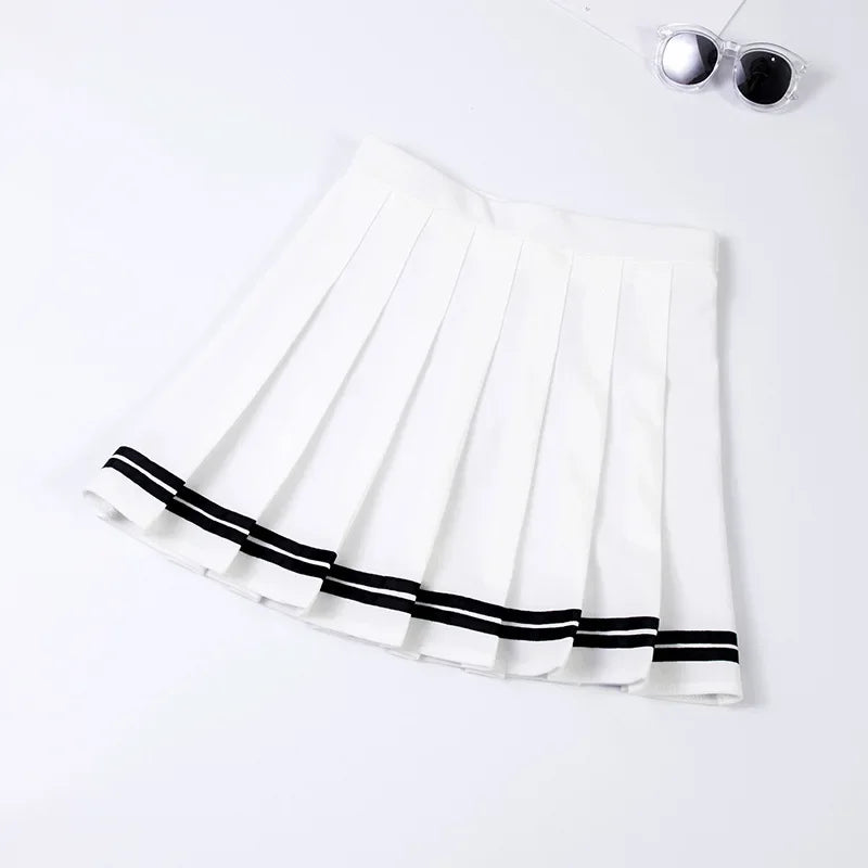 Pleated Tennis Skirt for Women - Korean Style Athletic Golf and Workout Mini Skirt