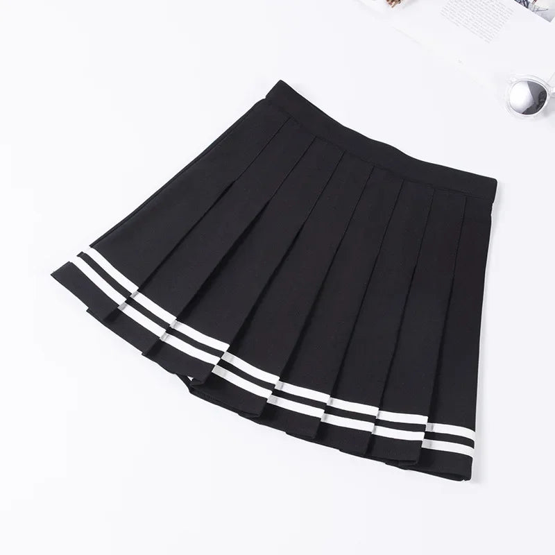 Pleated Tennis Skirt for Women - Korean Style Athletic Golf and Workout Mini Skirt