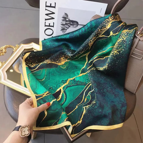 Elegant 70x70cm Silk Feeling Scarf