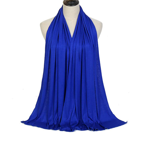 Soft Modal Cotton Jersey Hijab Scarf - Long Muslim Scarf for Women