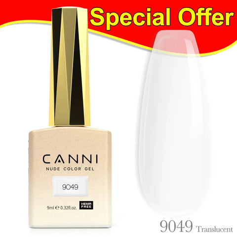 CANNI 9ml HEMA GRATIS Transparante Kleur Nagelgel - CC3 Melkwit Nude