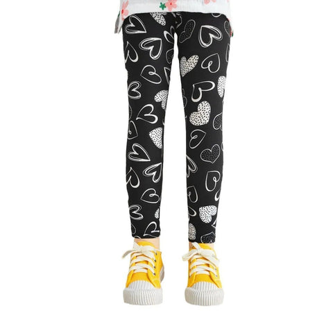Cute Flower Print Girls Leggings