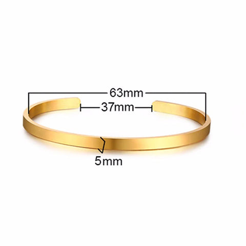 Stylish 3-10MM Cuff Bracelets for Men & Women - Gold, Silver, Black Stainless Steel Bangles