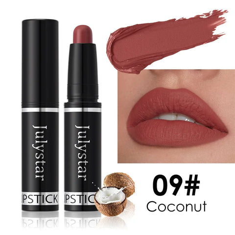 10 Color Nude Brown Matte Lipstick Pen - Waterproof Velvet Lip Tint Pencil