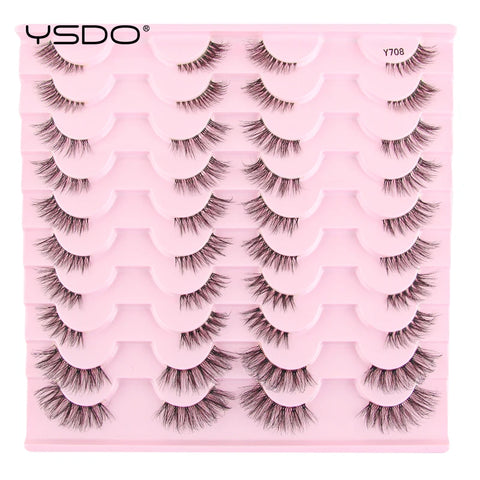 Natural Mink Half Eye Lashes - 5/10/14/20 Pairs