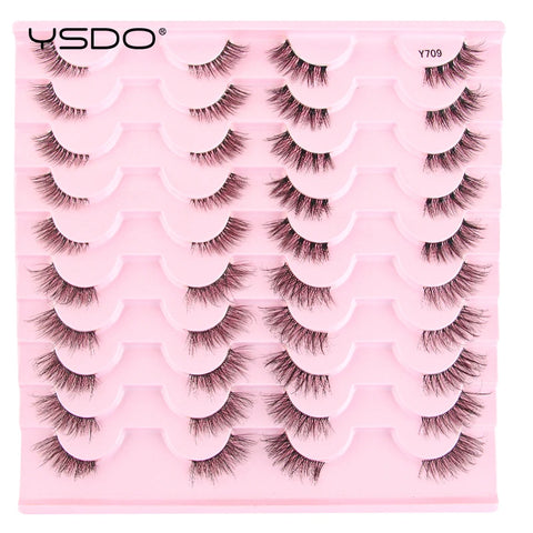 Natural Mink Half Eye Lashes - 5/10/14/20 Pairs