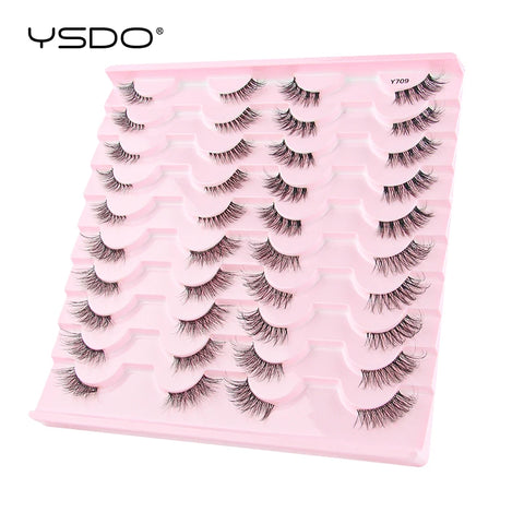 Half Eyelashes - Natural Faux Mink Cat Eye Lashes