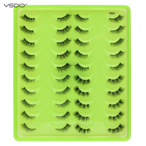 Half Eyelashes - Natural Faux Mink Cat Eye Lashes