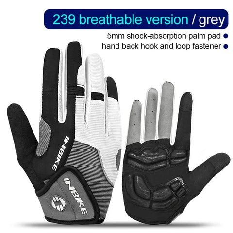 INBIKE Full Finger Fiets Handschoenen - Touchscreen MTB Handschoenen voor Heren &amp; Dames