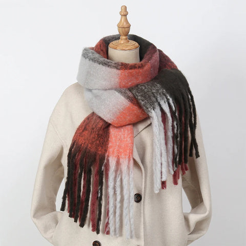 2025 Winter Thick Warm Cashmere Scarf for Women