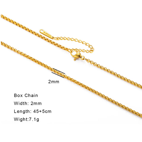 Skyrim Stainless Steel Gold Color Chain Necklace for Women – Minimalist Cuban Paperclip Twisted Snake Chain Fashion Jewelry