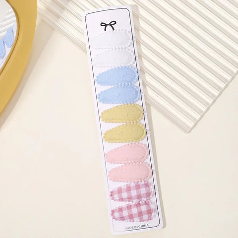 10/20Pcs Cotton Print Hair Clip Hairpin for Girls - Fabric Plaid Mini BB Hair Grips - Cute Baby Hair Accessories - Perfect New Year Gift