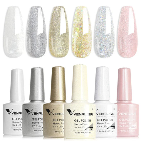 Venalisa HEMA GRATIS Nagelgellak Glitter - French Nail Jelly Pink Nude Collectie