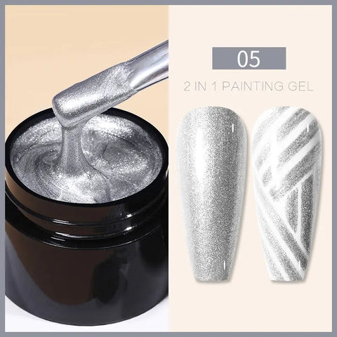 BORN PRETTY Metallic Painting Gel - Gold & Silver