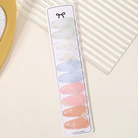 10/20Pcs Cotton Print Hair Clip Hairpin for Girls - Fabric Plaid Mini BB Hair Grips - Cute Baby Hair Accessories - Perfect New Year Gift
