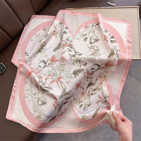2025 Silk Shawl Cat Print Headscarf