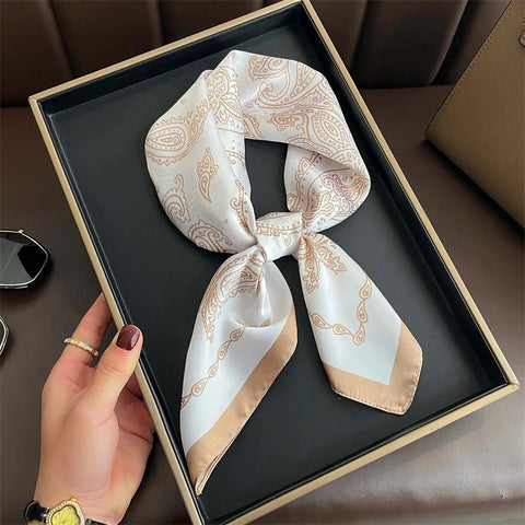 Summer Sunscreen Lemon Print Silk Scarf