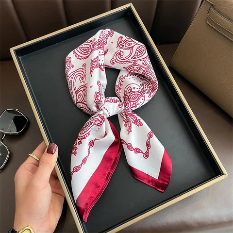 Summer Sunscreen Lemon Print Silk Scarf