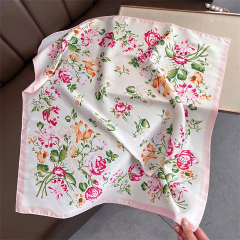 2025 Silk Shawl Cat Print Headscarf