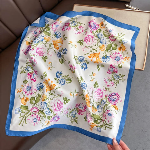 2025 Silk Shawl Cat Print Headscarf