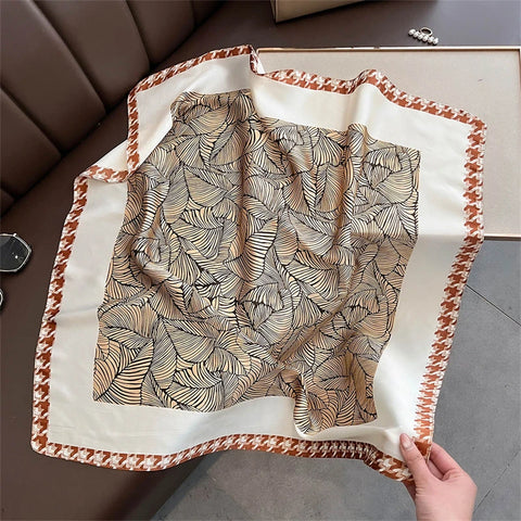 2025 Silk Shawl Cat Print Headscarf