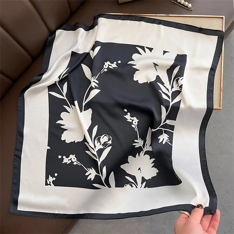 2025 Silk Shawl Cat Print Headscarf