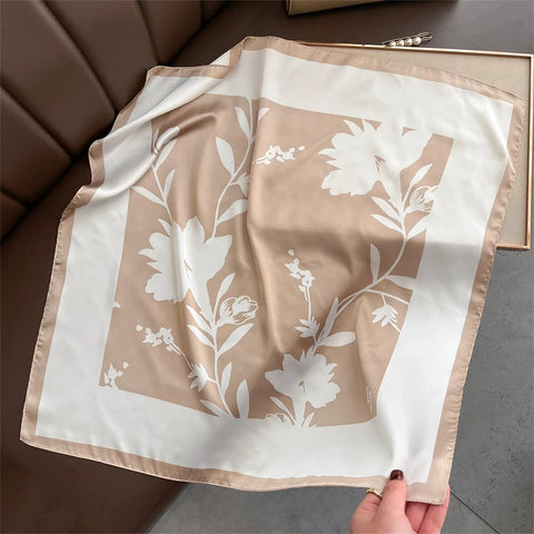 2025 Silk Shawl Cat Print Headscarf