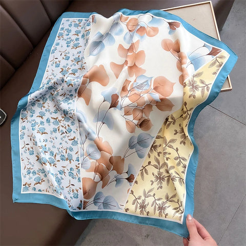 2025 Silk Shawl Cat Print Headscarf
