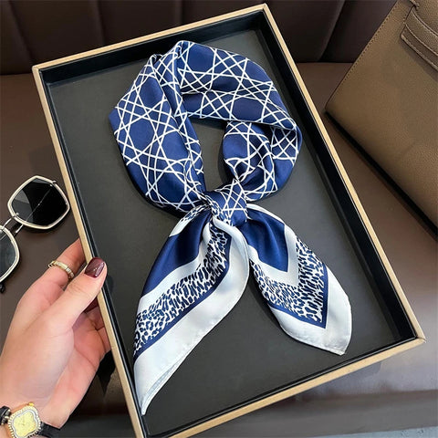 Summer Sunscreen Lemon Print Silk Scarf