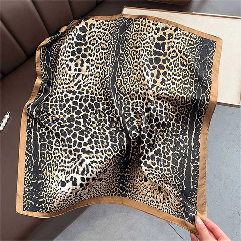 2025 Silk Shawl Cat Print Headscarf