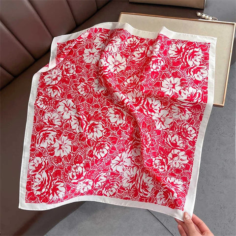 2025 Silk Shawl Cat Print Headscarf