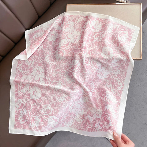 Luxury Floral Silk Scarves for Women