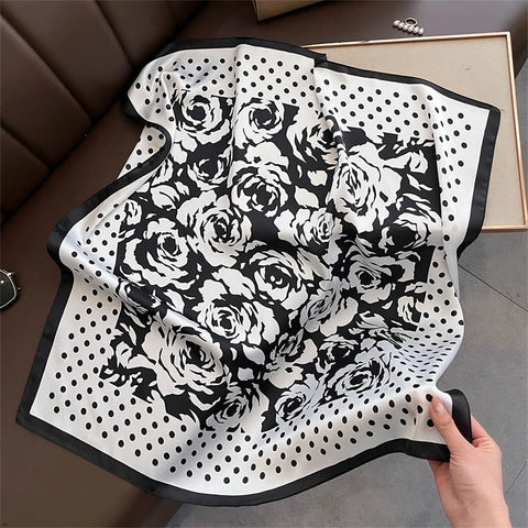 2025 Silk Shawl Cat Print Headscarf