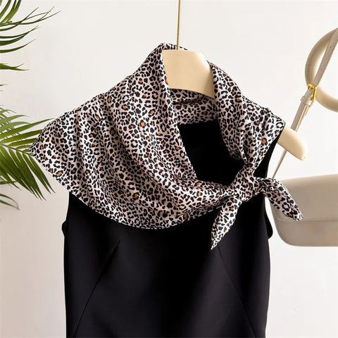Luxury Horse Print Silk Neck Scarf for Women